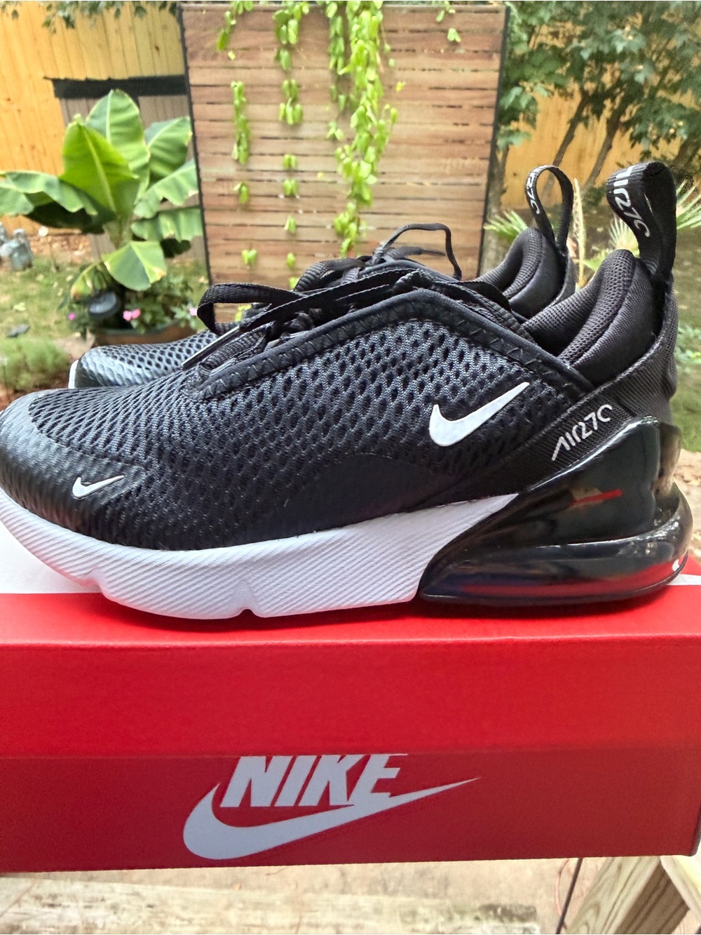 Nike Kids Air Max 270 Black and White Sneakers